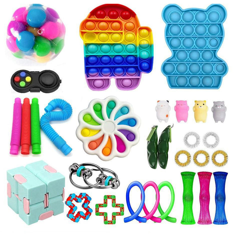 31-Piece: Fidget Sensory Toy Set - Stress Relief for Kids and Adults Toys & Games - DailySale