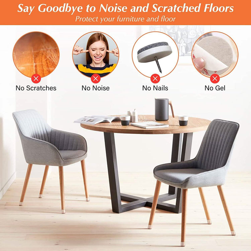 32-Piece: Clear Chair Leg Floor Protectors Furniture & Decor - DailySale