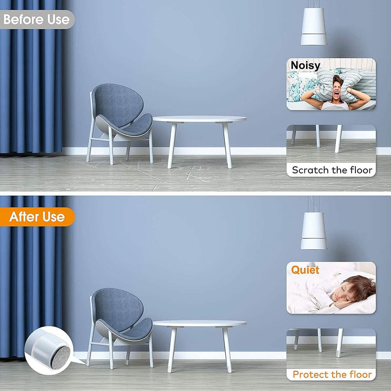 32-Piece: Clear Chair Leg Floor Protectors Furniture & Decor - DailySale