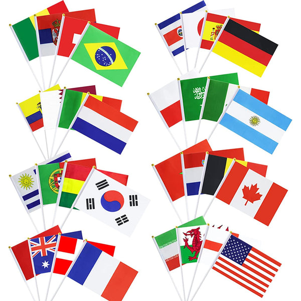 32-Pieces: World Cup 2022 Participating National Teams Flags Sports & Outdoors - DailySale
