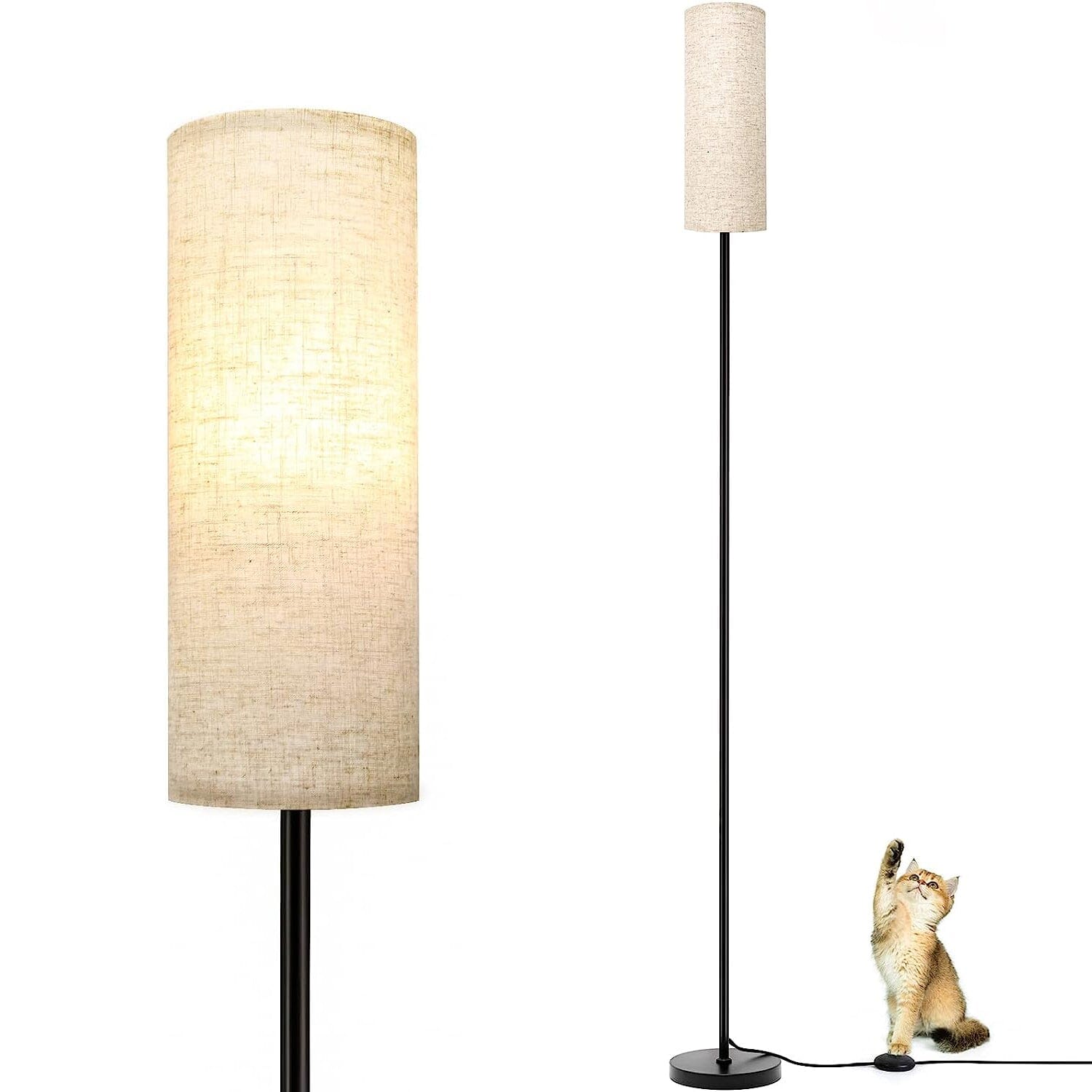 3200K Warm Yellow Light Modern Standing Lamp with Foot Switch 6W Bulb Indoor Lighting - DailySale