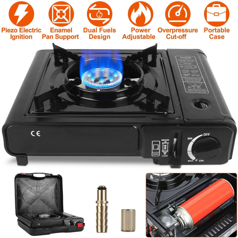 3300W Portable Camping Stove Butane Canister Dual Fuel Burner Sports & Outdoors - DailySale