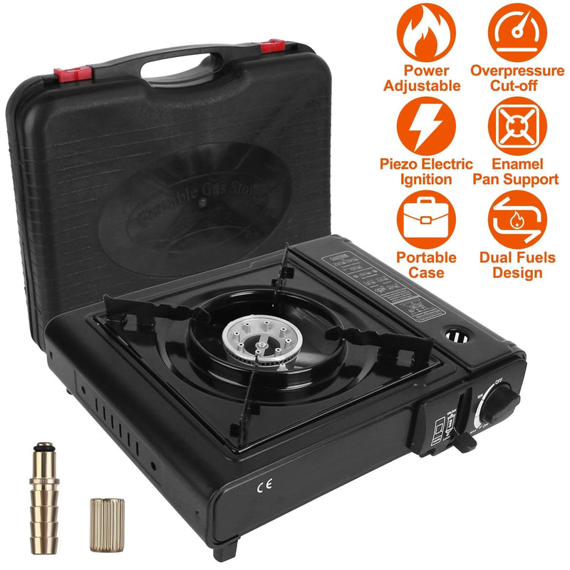 3300W Portable Camping Stove Butane Canister Dual Fuel Burner Sports & Outdoors - DailySale