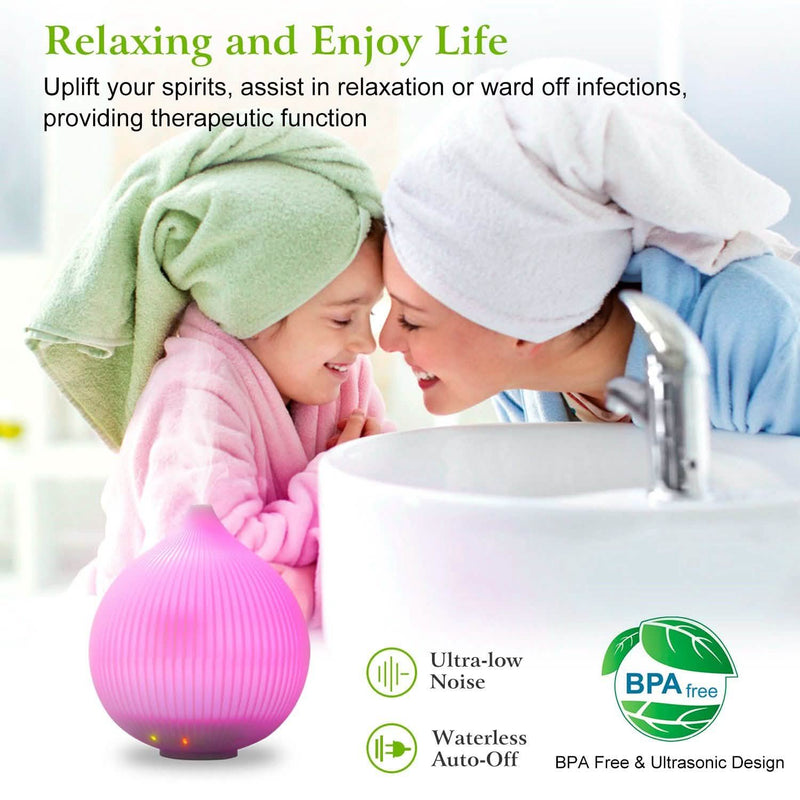 330ml Cool Mist Humidifier with 7 Color LED Lights Wellness - DailySale