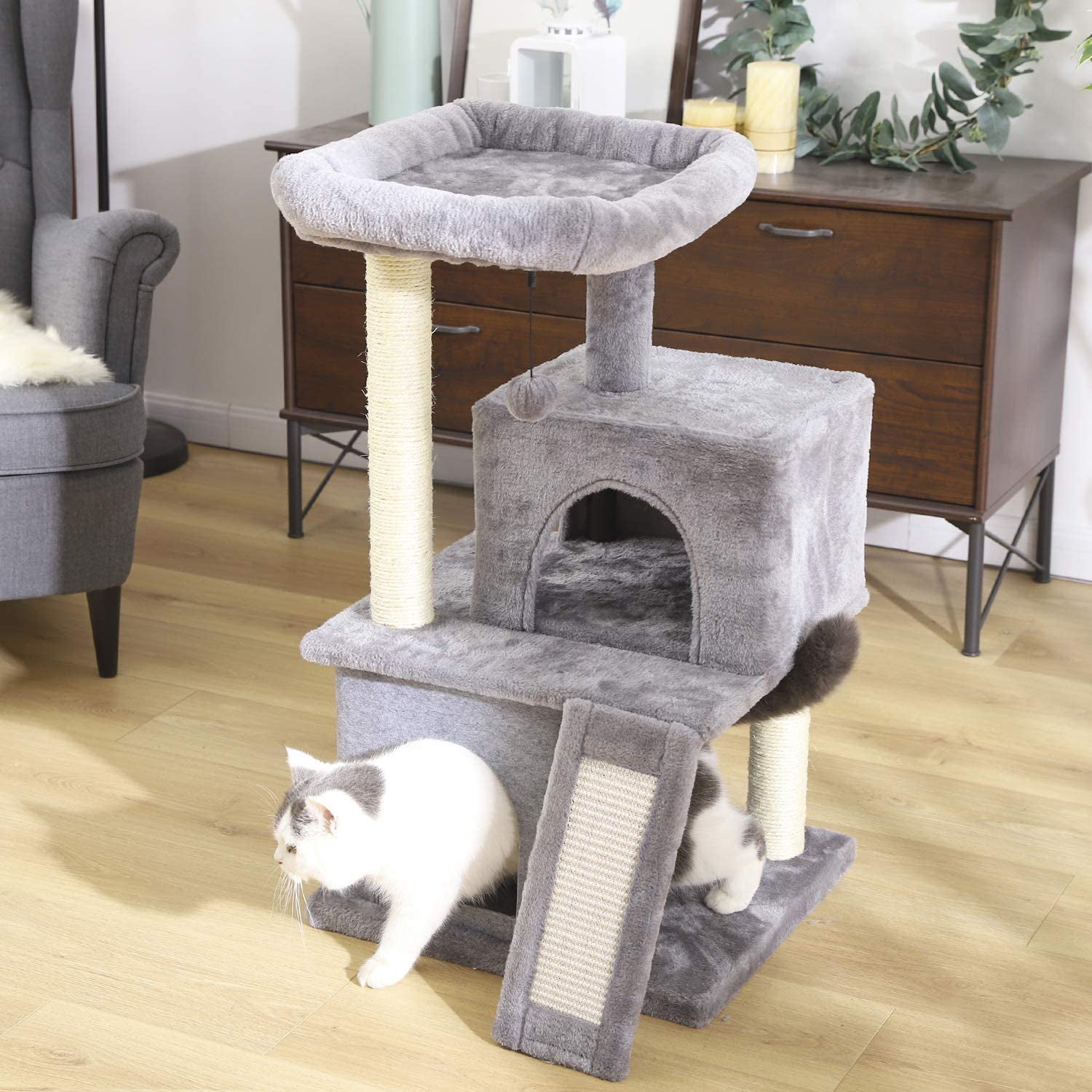 34" Cat Tree Deluxe Tower Pet Supplies - DailySale