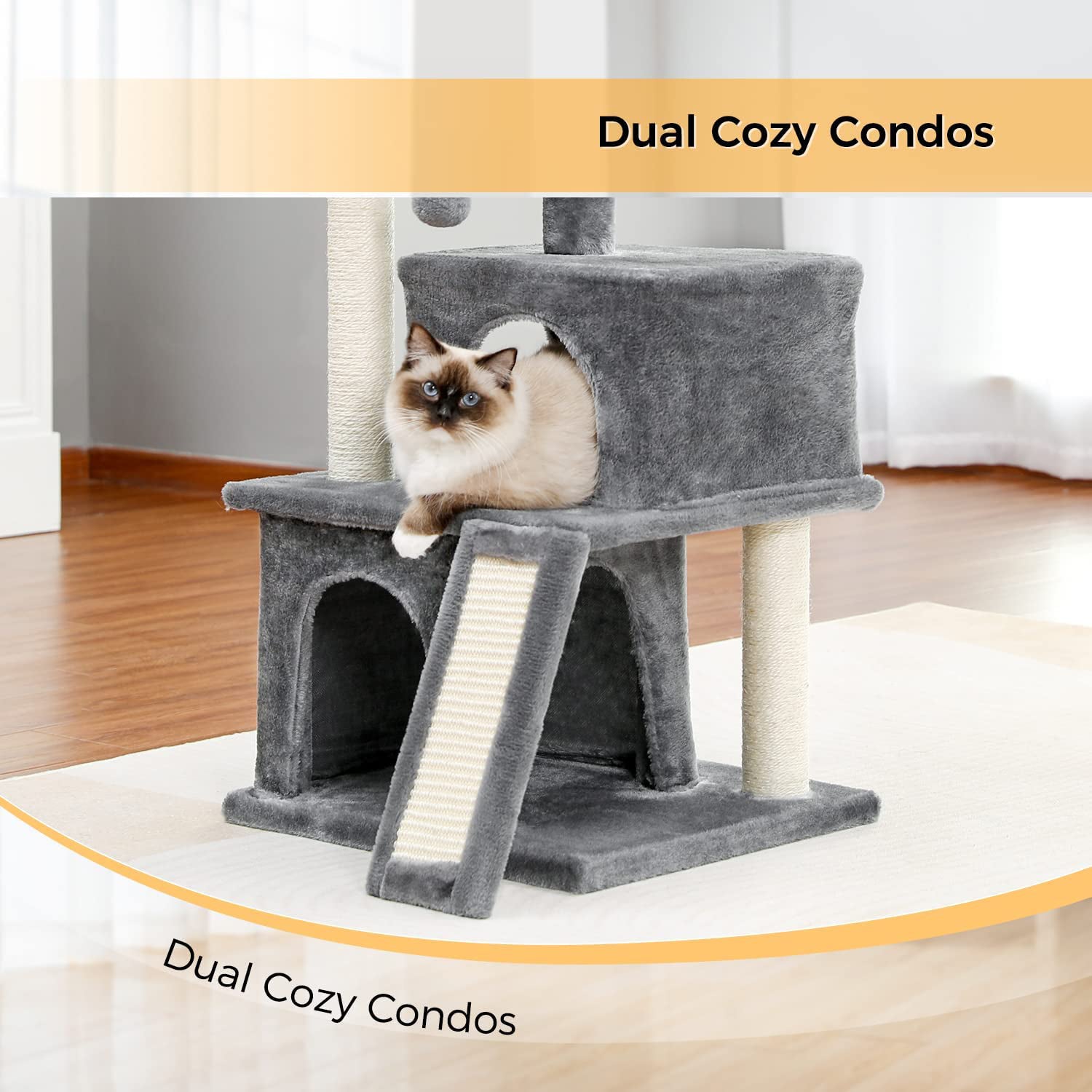 34" Cat Tree Deluxe Tower Pet Supplies - DailySale