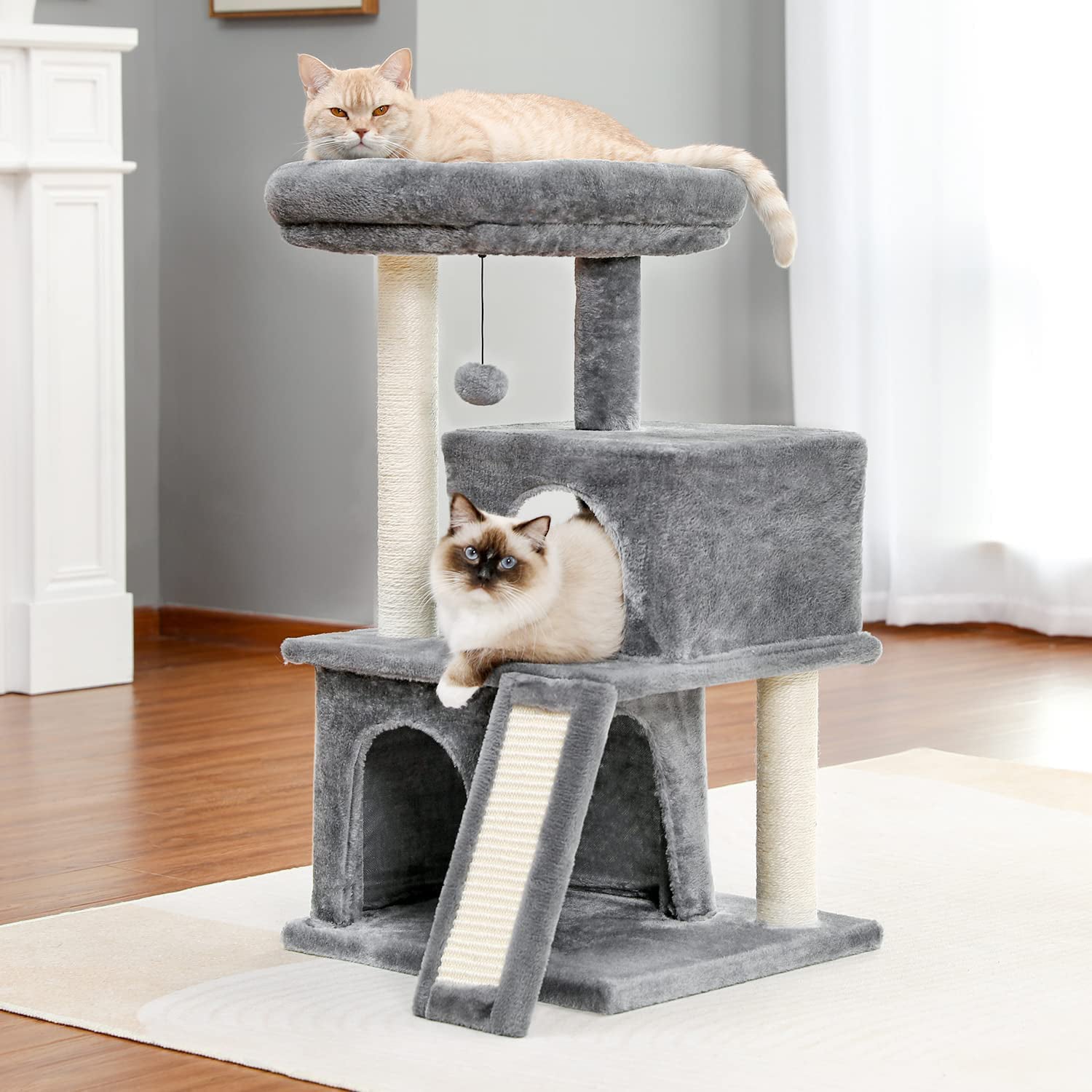 34" Cat Tree Deluxe Tower Pet Supplies - DailySale