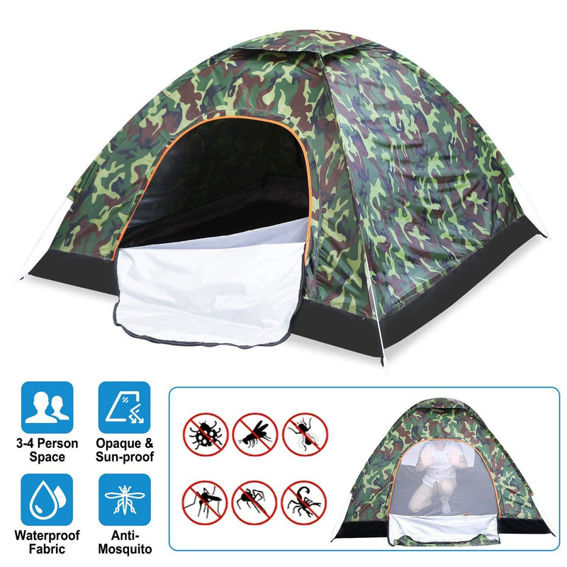 3/4 Person Instant Pop Up Dome Tent Sports & Outdoors - DailySale