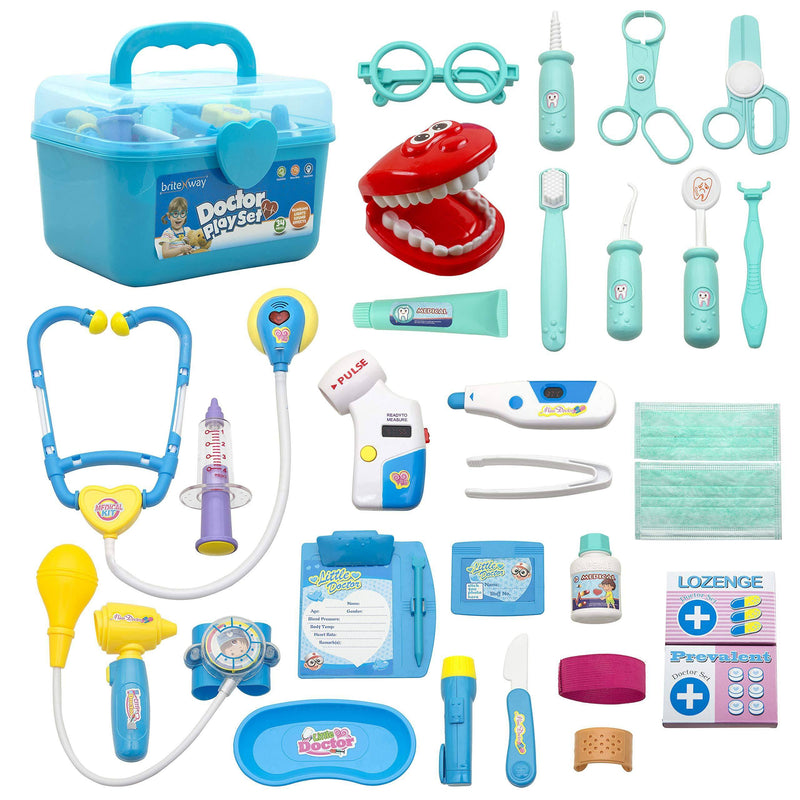 34-Pieces: BritenWay Educational Medical Pretend Play Toy Set in Storage Box Toys & Hobbies - DailySale