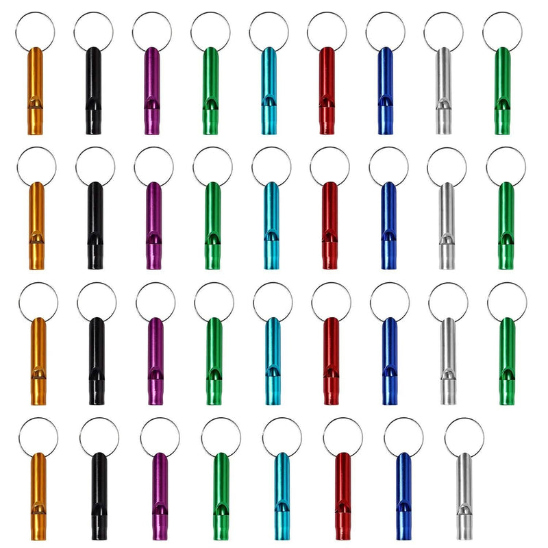 35-Pieces: Emergency Whistle Extra Loud with Key Chain Ring Sports & Outdoors - DailySale