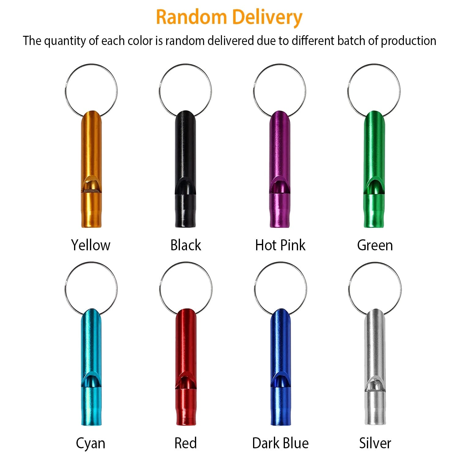 35-Pieces: Emergency Whistle Extra Loud with Key Chain Ring Sports & Outdoors - DailySale