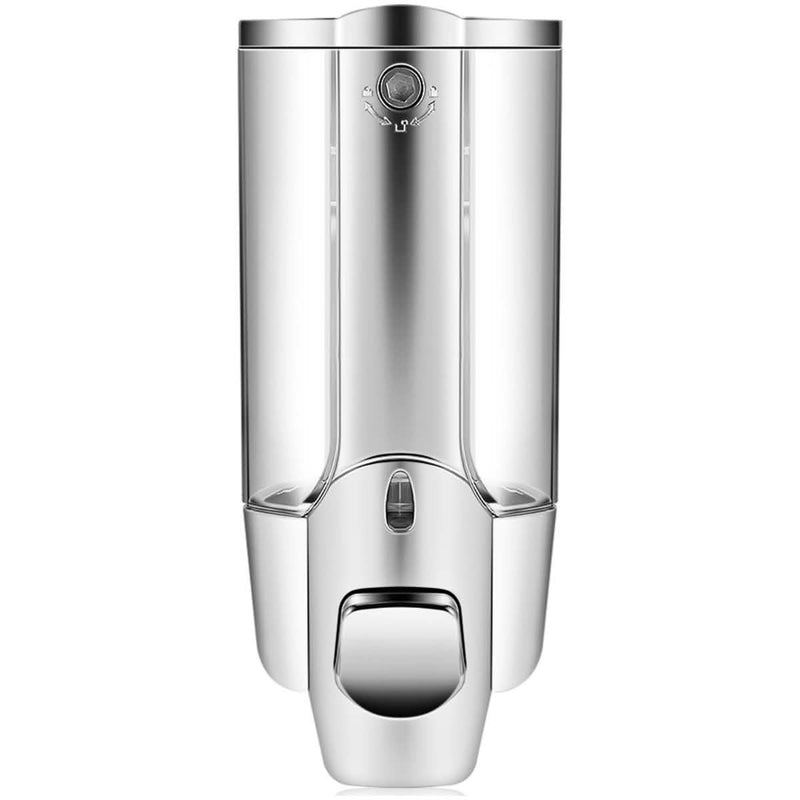 350ml Soap Dispenser Manual Soap Dispenser Wall Mount Home Essentials Silver - DailySale