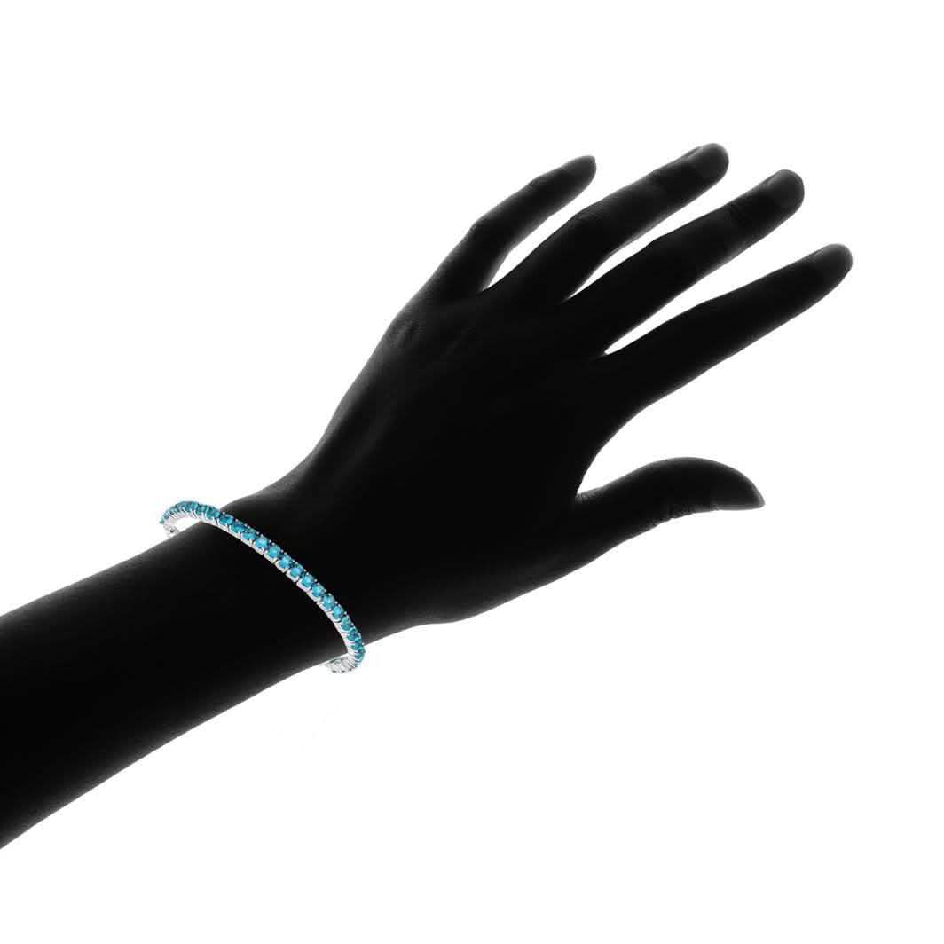 3.55 CTTW Created Aquamarine Cord Adjustable Bracelet Bracelets - DailySale
