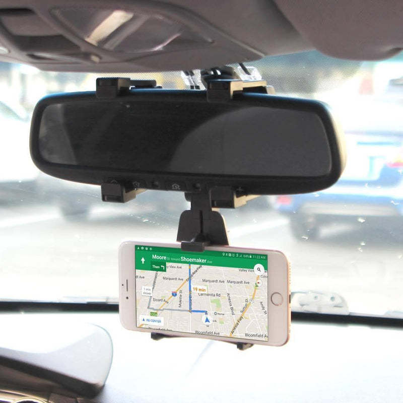 360-Degree Rear View Mirror Phone Holder Automotive - DailySale