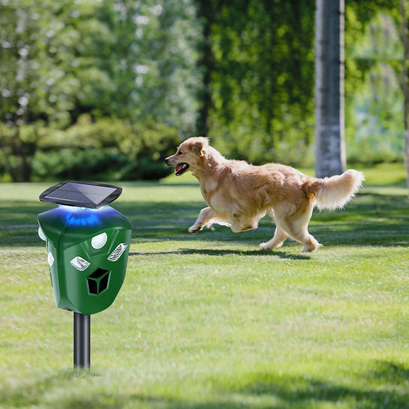 360° Electric Solar Powered Ultrasonic Repeller with Motion Sensor LED Flashing Lights Pest Control - DailySale