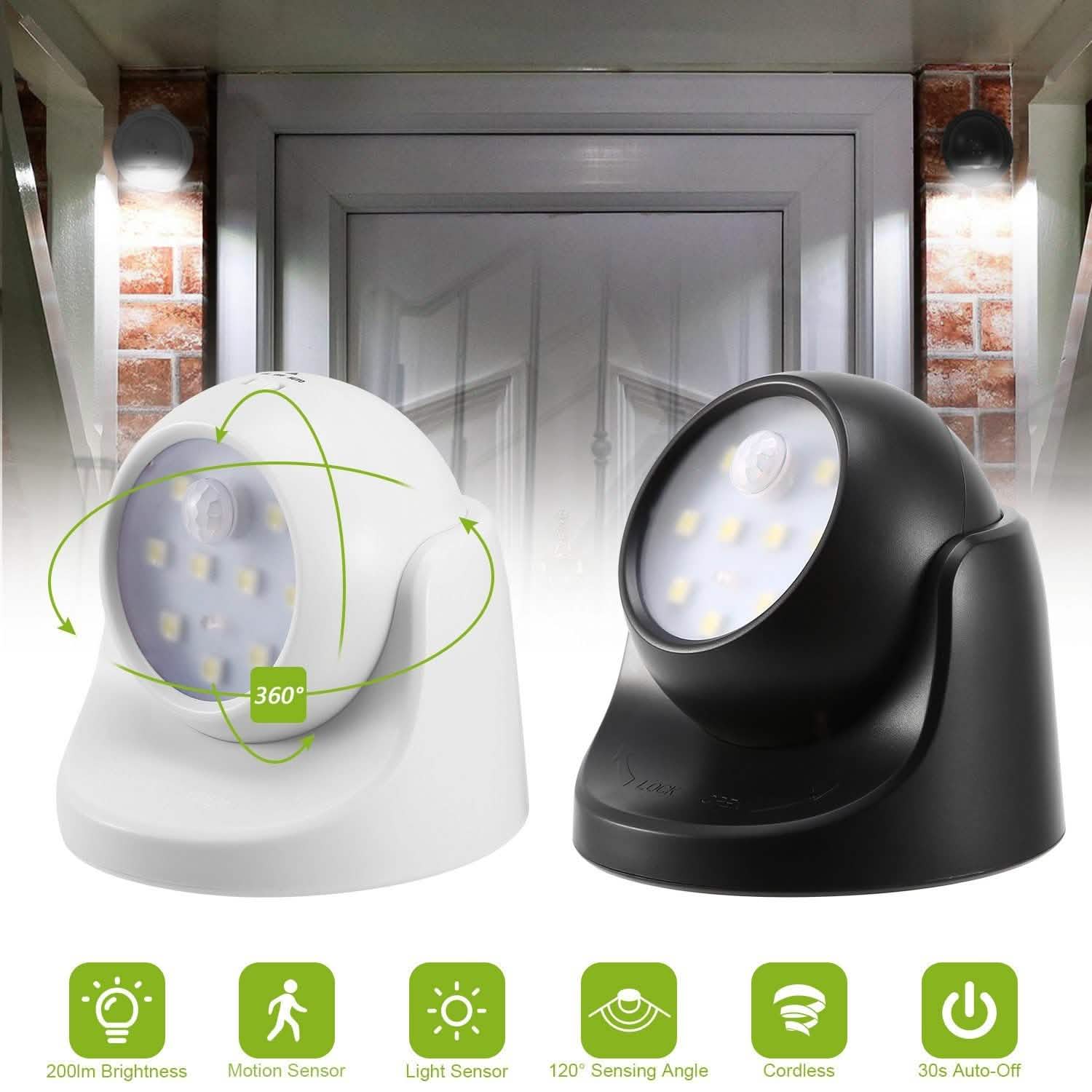 360° LED Light Sensor Cordless Night Lamps Outdoor Lighting - DailySale