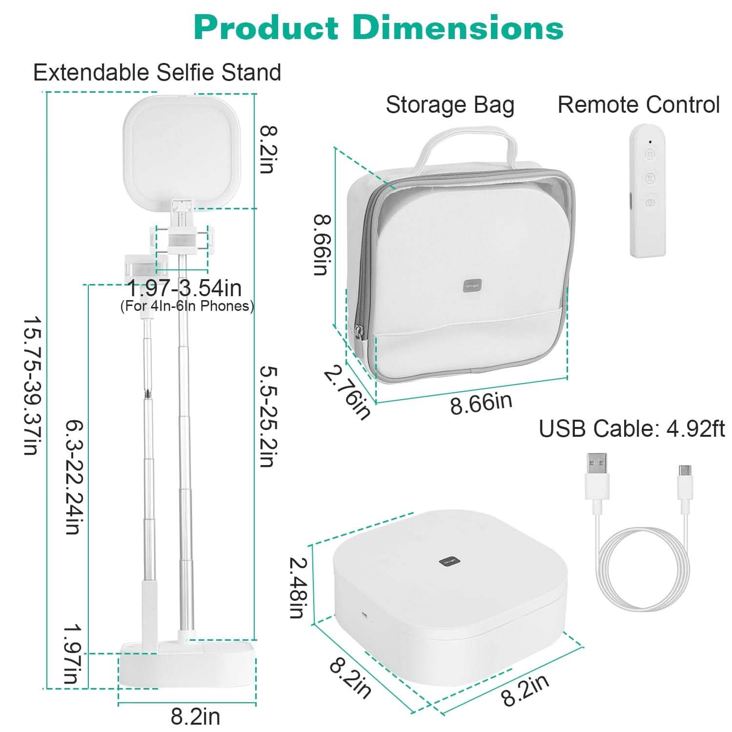 360° Rotatable Dual Phone Holder with Rechargeable Wireless Remote V8 Mobile Accessories - DailySale