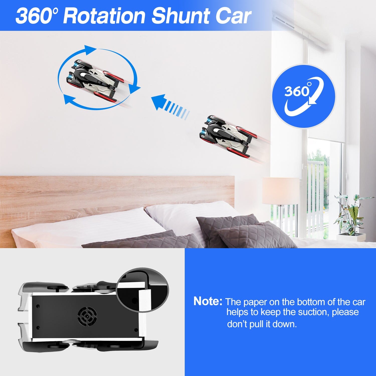 360° Rotating Electric Wall Climbing Remote Control Dual Mode Car Toys & Games - DailySale