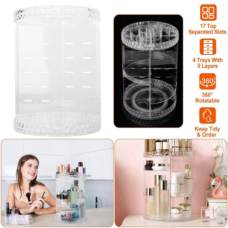 360° Rotating Make Up Organizer Beauty & Personal Care - DailySale