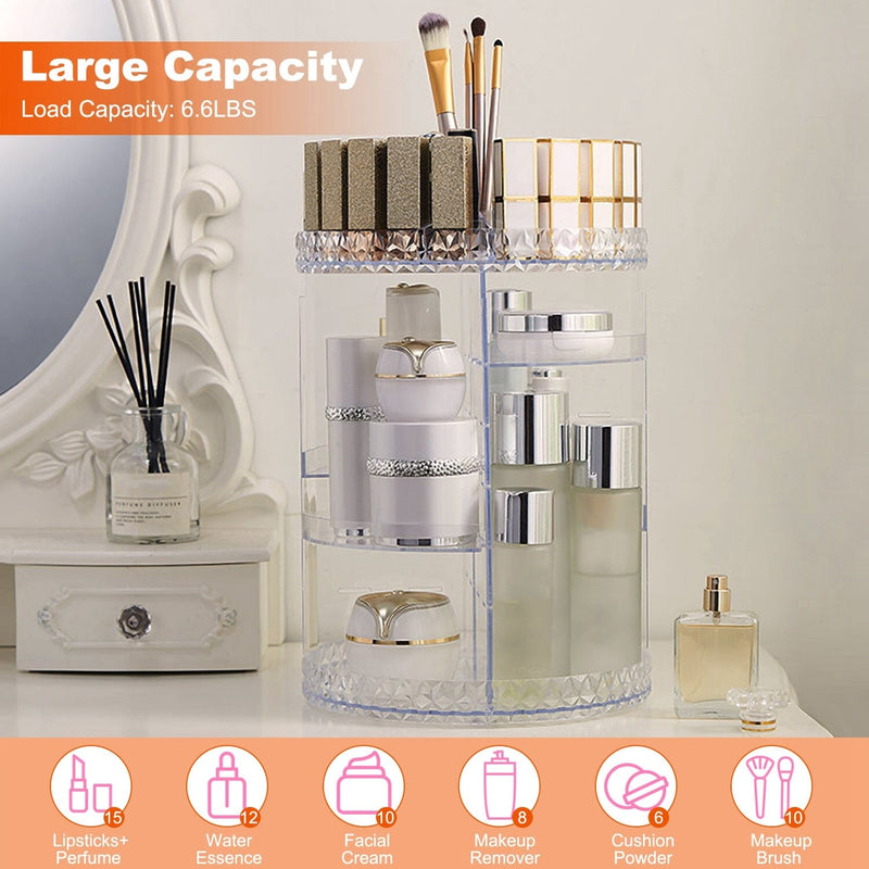 360° Rotating Make Up Organizer Beauty & Personal Care - DailySale