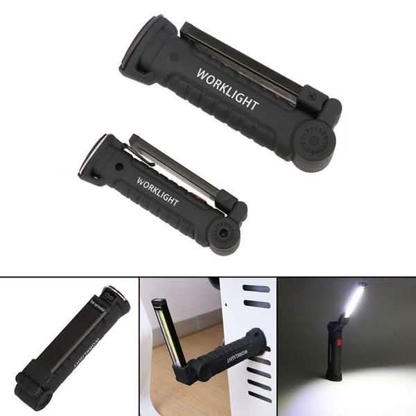 360° Rotation Inspection Lamp LED + COB Flexible Cordless Rechargeable Work Light Outdoor Lighting - DailySale