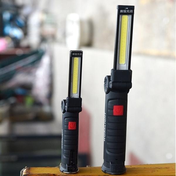 360° Rotation Inspection Lamp LED + COB Flexible Cordless Rechargeable Work Light Outdoor Lighting - DailySale