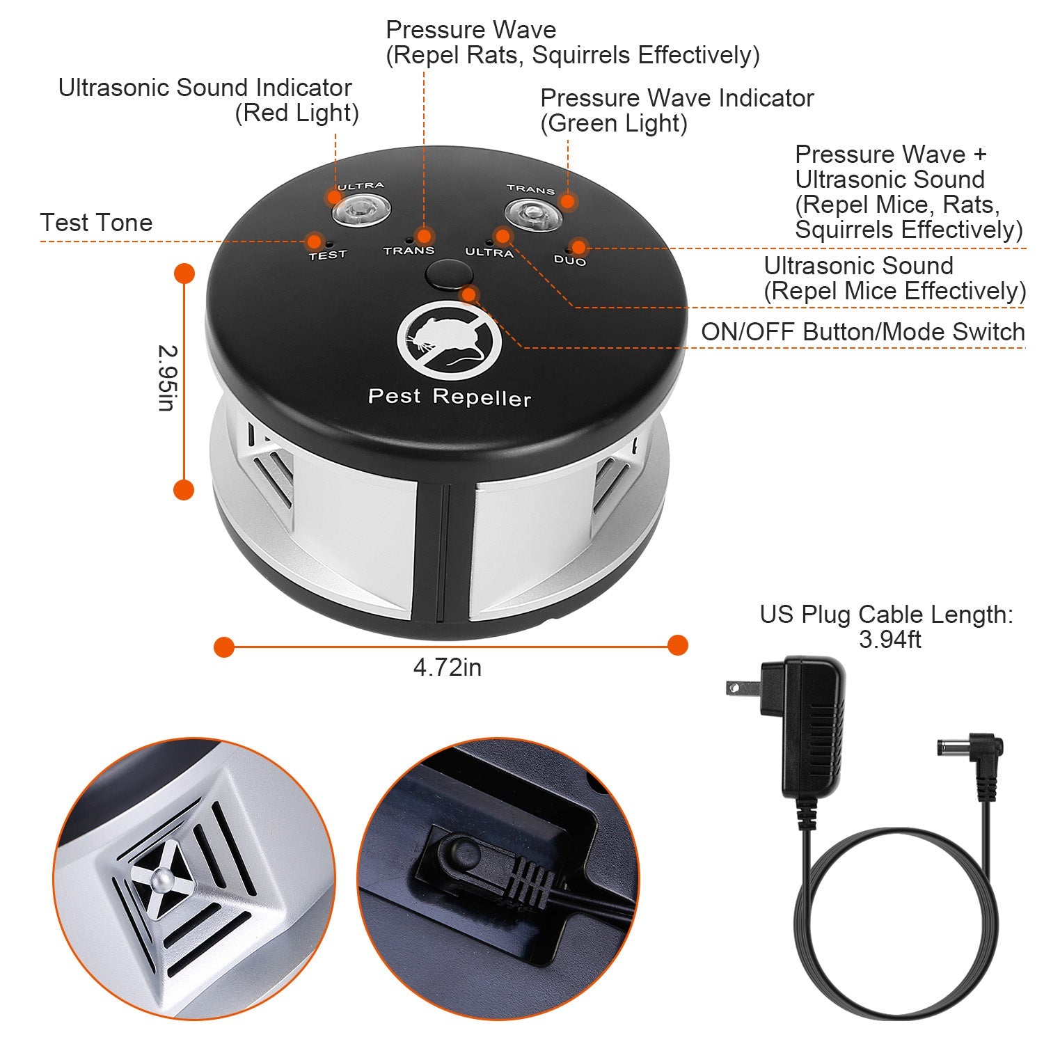 360° Ultrasonic Pest Repeller Electronic Plug-in Pest Control Pest Control - DailySale