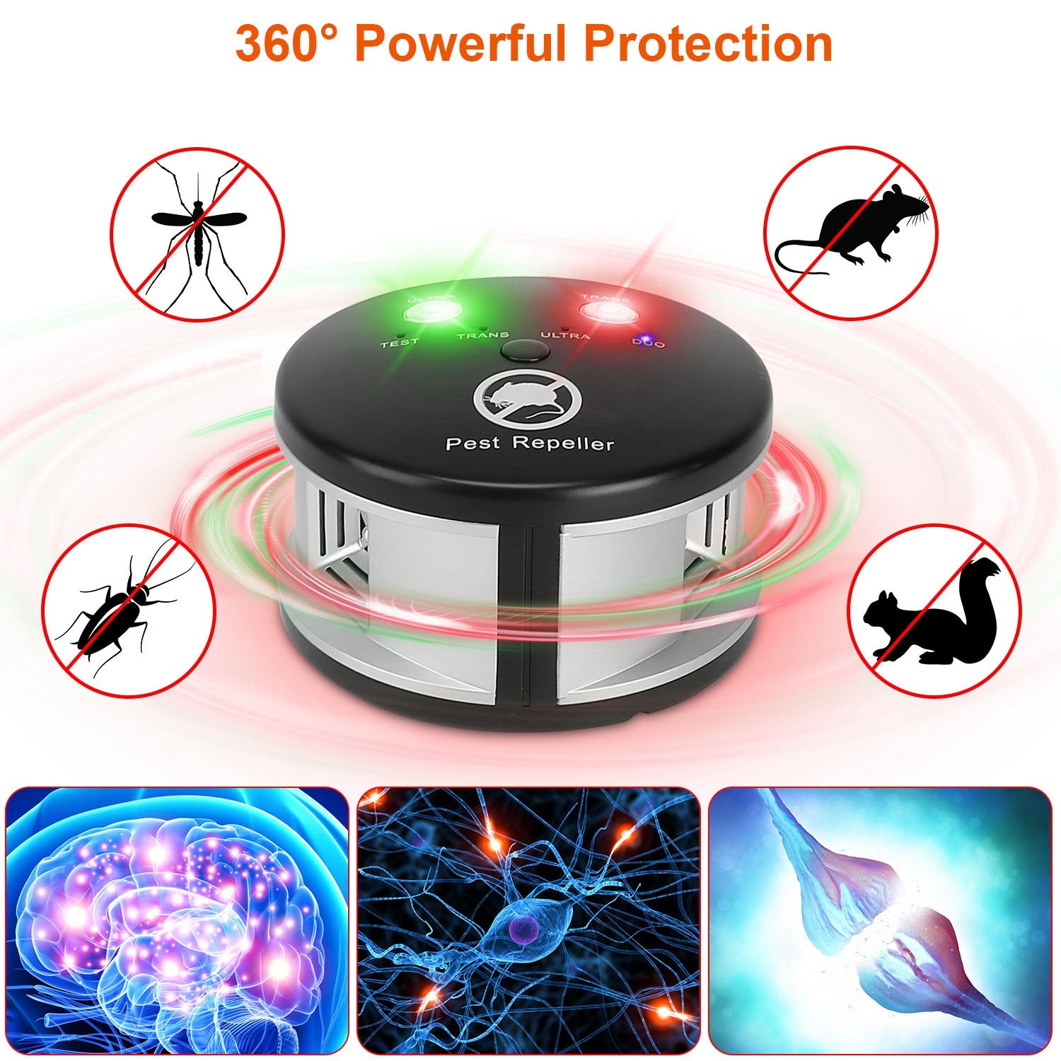 360° Ultrasonic Pest Repeller Electronic Plug-in Pest Control Pest Control - DailySale