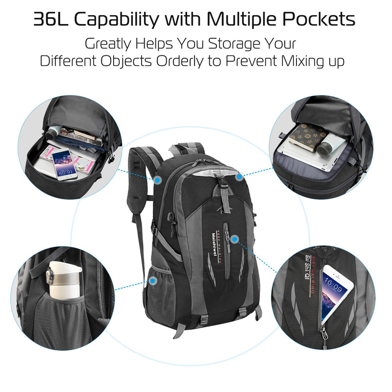 36L Outdoor Backpack Waterproof Travel Knapsack Bags & Travel - DailySale