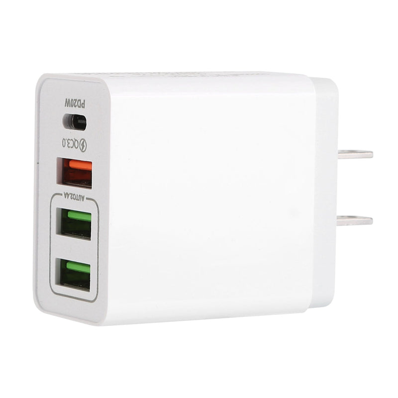 36W USB C 4-Port Fast Charger Mobile Accessories White - DailySale