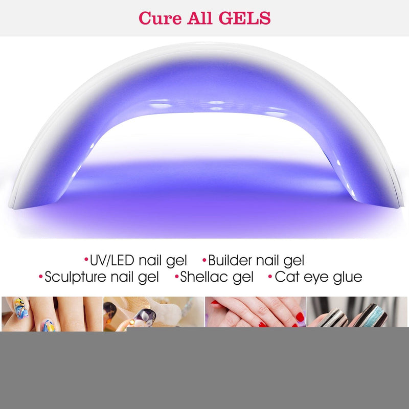 36W UV LED Lamp Nail Gel Dryer 12 LED Sensor Gel Curing Machine Beauty & Personal Care - DailySale