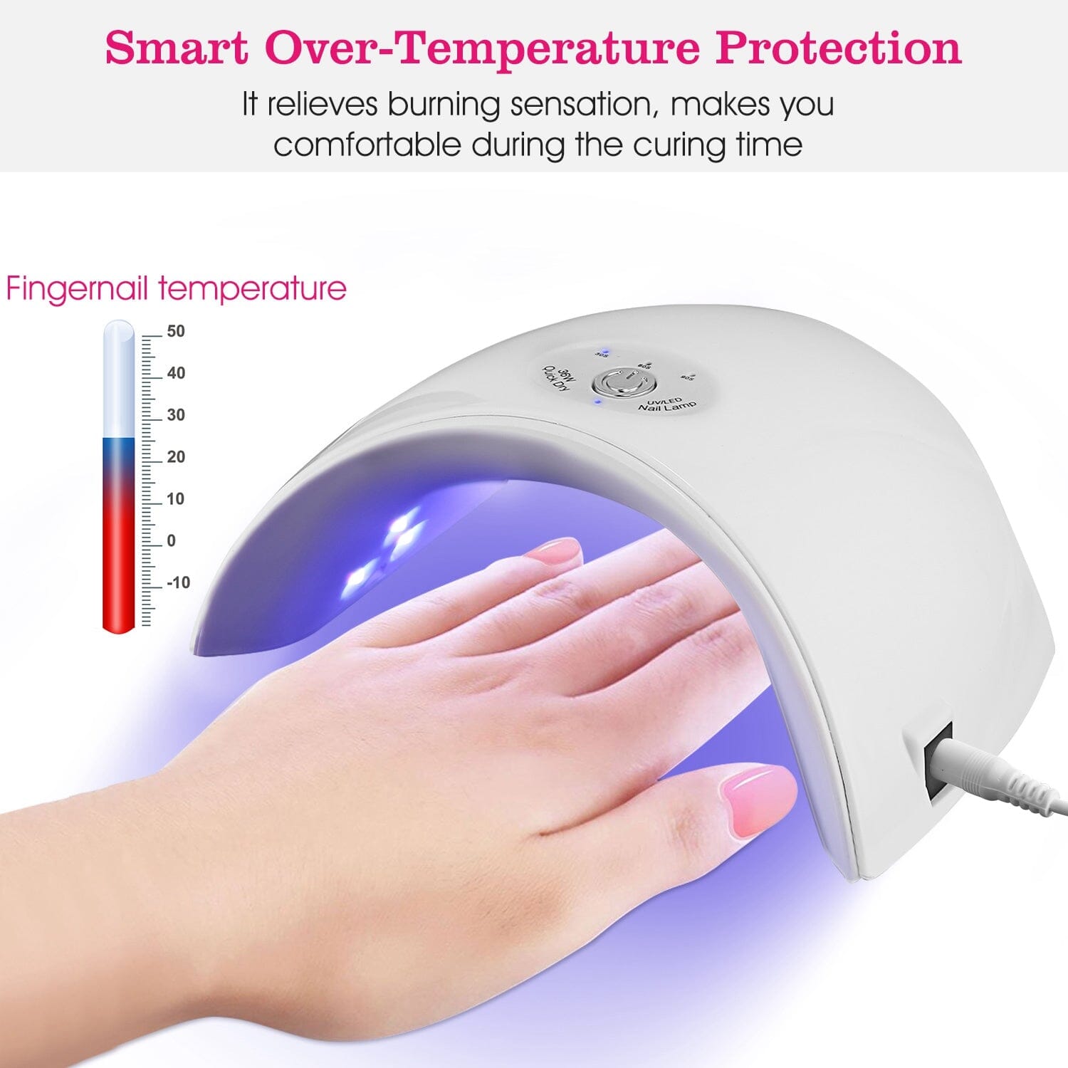 36W UV LED Lamp Nail Gel Dryer 12 LED Sensor Gel Curing Machine Beauty & Personal Care - DailySale