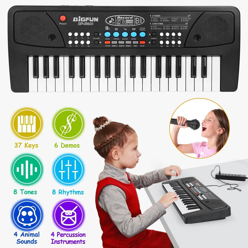 37 Keys Digital Music Electronic Keyboard Instrument with Microphone Toys & Games - DailySale