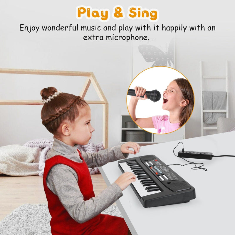 37 Keys Digital Music Electronic Keyboard Instrument with Microphone Toys & Games - DailySale