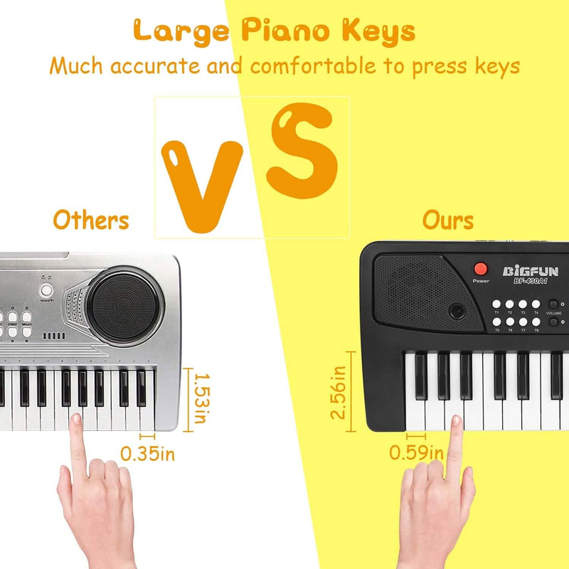 37 Keys Digital Music Electronic Keyboard Instrument with Microphone Toys & Games - DailySale