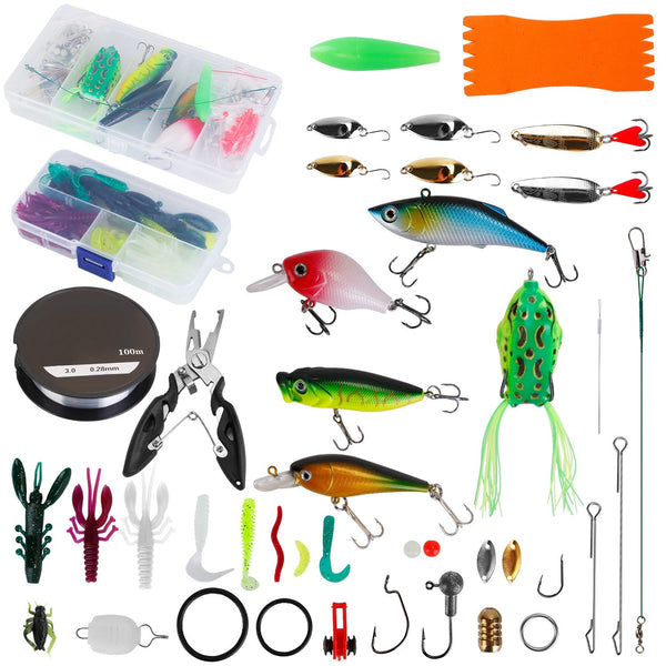 383-Piece: Fishing Lures Tackle Box Sports & Outdoors - DailySale