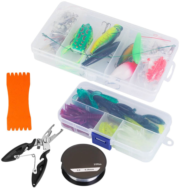 383-Piece: Fishing Lures Tackle Box Sports & Outdoors - DailySale