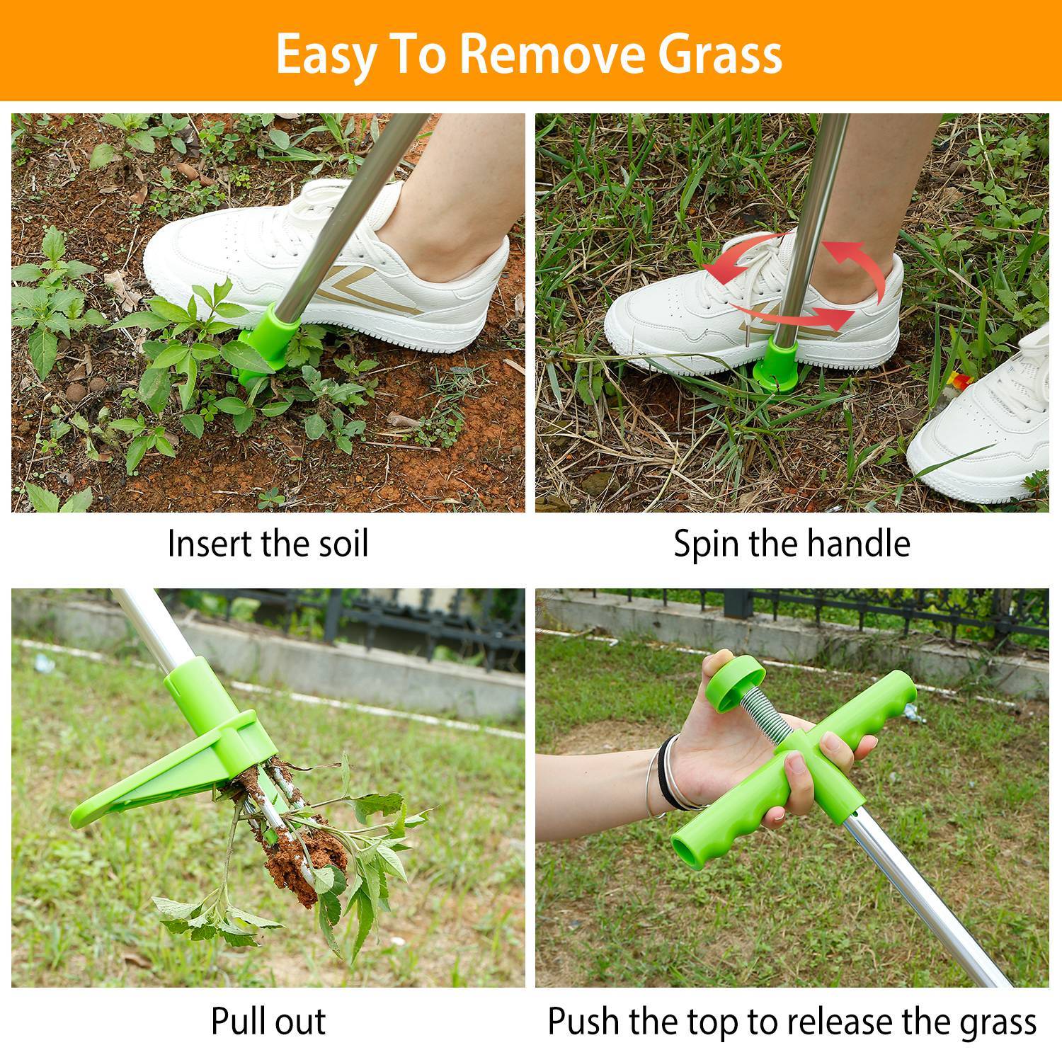 38.98" Weed Puller Twister Stand Up Root Removal Garden & Patio - DailySale