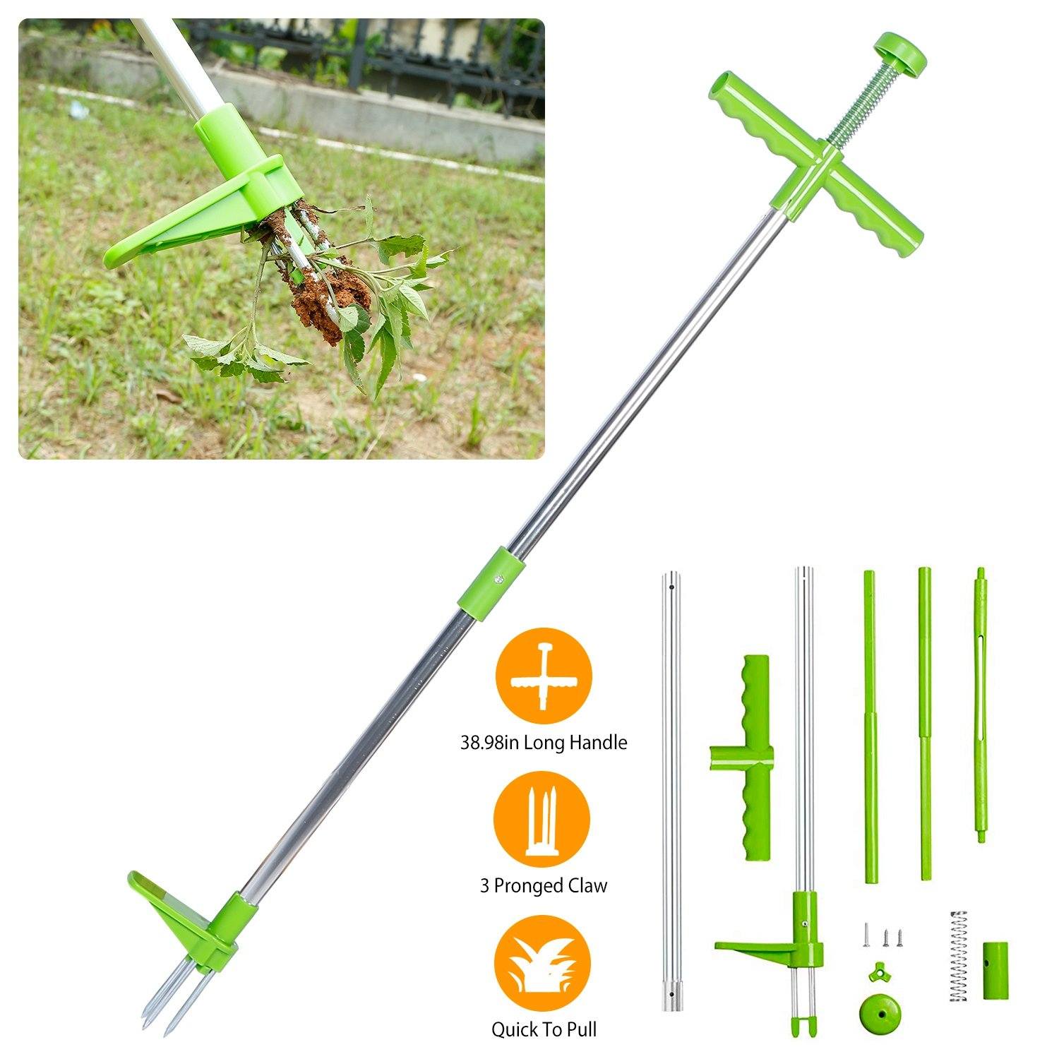 38.98" Weed Puller Twister Stand Up Root Removal Garden & Patio - DailySale