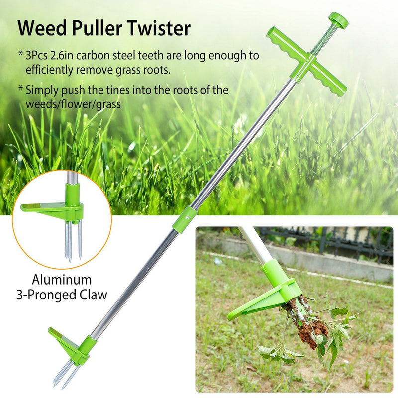 38.98" Weed Puller Twister Stand Up Root Removal Garden & Patio - DailySale