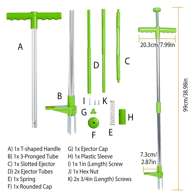 38.98" Weed Puller Twister Stand Up Root Removal Garden & Patio - DailySale