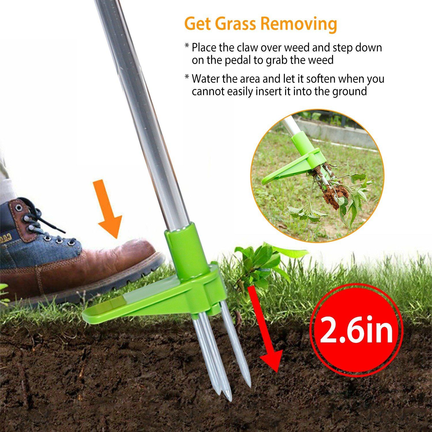 38.98" Weed Puller Twister Stand Up Root Removal Garden & Patio - DailySale