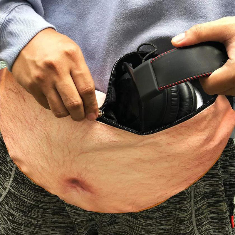 3D Beer Belly Waist Pocket Fanny Pack and Top Prank Gag Gift Travel Carry Pouch Everything Else - DailySale