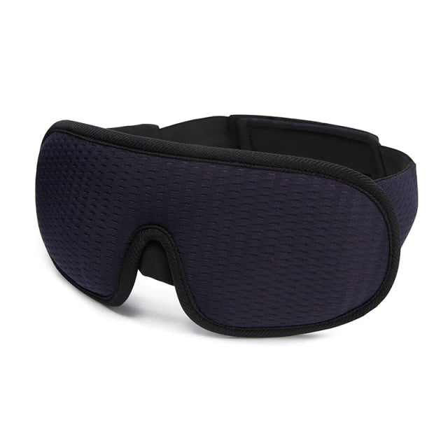 3D Block Out Light Soft Padded Sleeping Mask Everything Else Navy Blue - DailySale