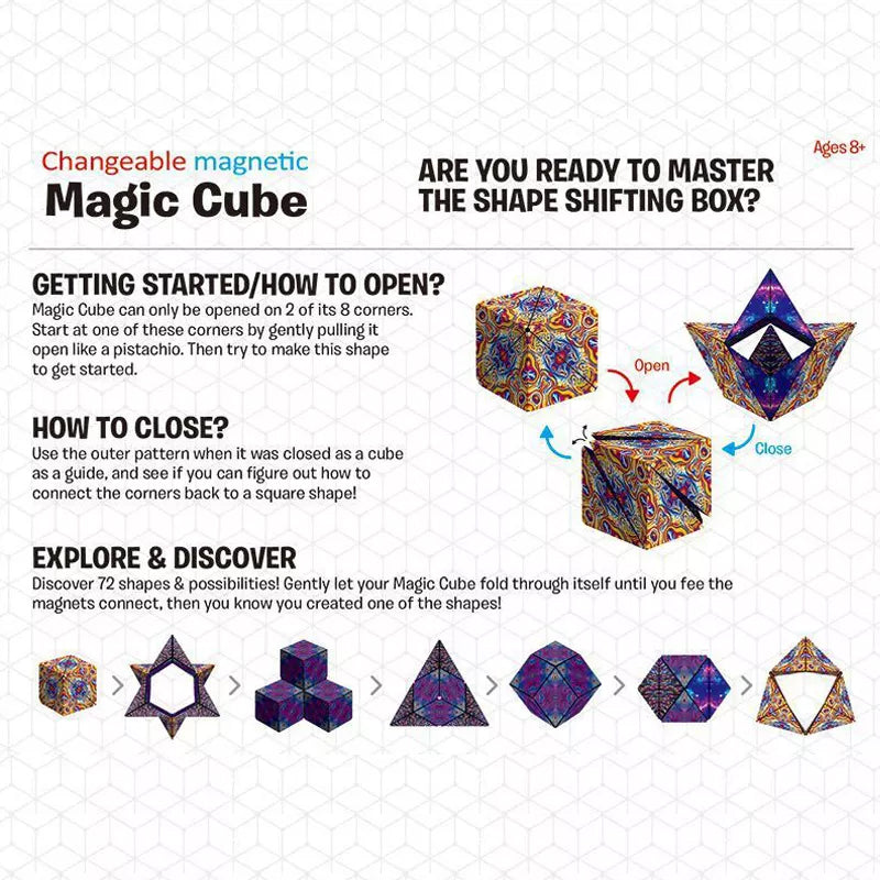 3D Changeable Magnetic Magic Puzzle Cube Toys & Games - DailySale