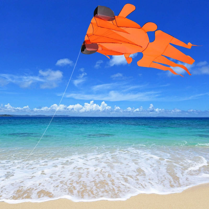 3D Kite Easy to Fly Orange Goldfish Toys & Games - DailySale