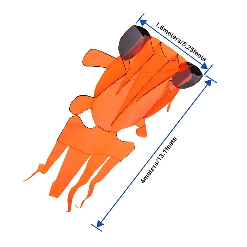 3D Kite Easy to Fly Orange Goldfish Toys & Games - DailySale