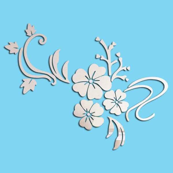 3D Mirror Flower Removable Wall Sticker Furniture & Decor - DailySale
