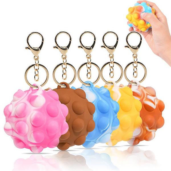 3D Pop Ball Fidget Toy Keychain Stress Reliever For Children and Adults Toys & Games - DailySale