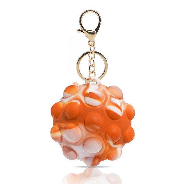 3D Pop Ball Fidget Toy Keychain Stress Reliever For Children and Adults Toys & Games Orange - DailySale